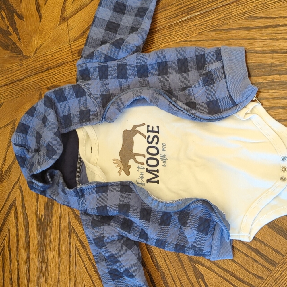 HB onesie and full zip jacket set